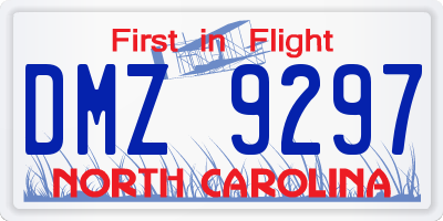 NC license plate DMZ9297