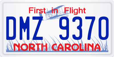 NC license plate DMZ9370