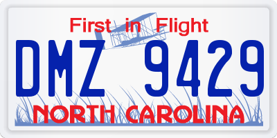 NC license plate DMZ9429