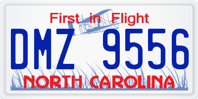 NC license plate DMZ9556