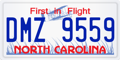 NC license plate DMZ9559