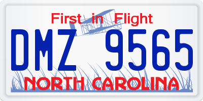 NC license plate DMZ9565
