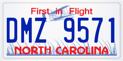 NC license plate DMZ9571