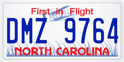 NC license plate DMZ9764