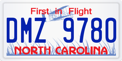 NC license plate DMZ9780