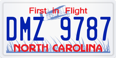 NC license plate DMZ9787