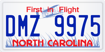 NC license plate DMZ9975