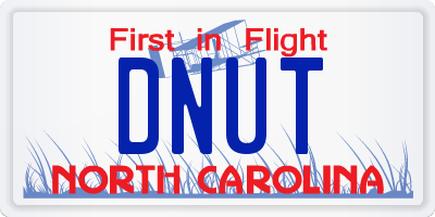 NC license plate DNUT