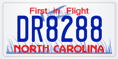 NC license plate DR8288