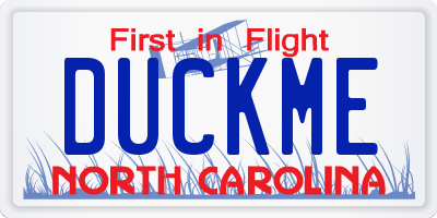NC license plate DUCKME