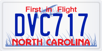 NC license plate DVC717