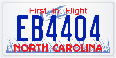 NC license plate EB4404