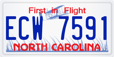 NC license plate ECW7591