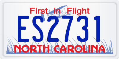 NC license plate ES2731