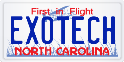 NC license plate EXOTECH