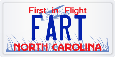 NC license plate FART