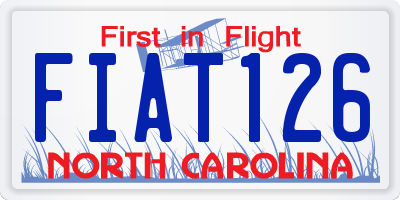 NC license plate FIAT126