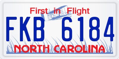 NC license plate FKB6184