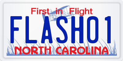 NC license plate FLASH01