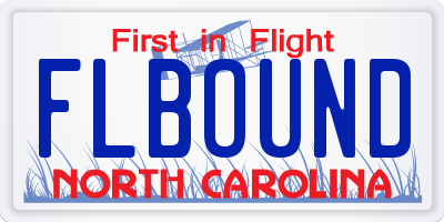 NC license plate FLBOUND