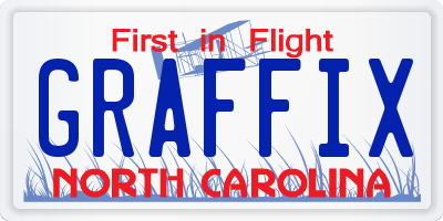 NC license plate GRAFFIX