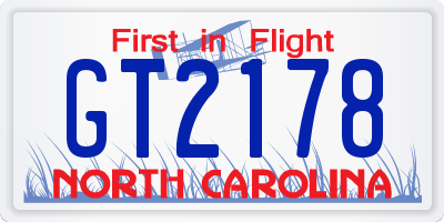 NC license plate GT2178