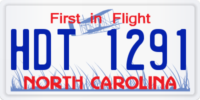 NC license plate HDT1291