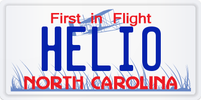 NC license plate HELIO