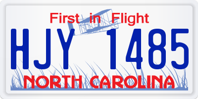 NC license plate HJY1485