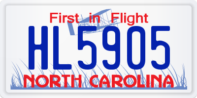 NC license plate HL5905