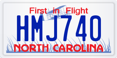 NC license plate HMJ740