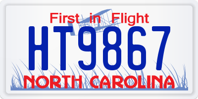 NC license plate HT9867