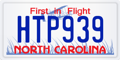 NC license plate HTP939