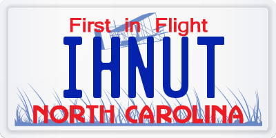 NC license plate IHNUT