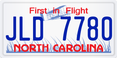 NC license plate JLD7780