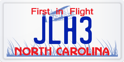 NC license plate JLH3