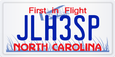 NC license plate JLH3SP