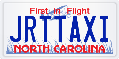 NC license plate JRTTAXI