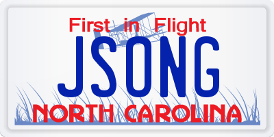 NC license plate JSONG