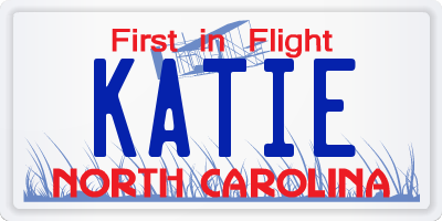 NC license plate KATIE