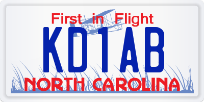 NC license plate KD1AB