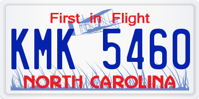 NC license plate KMK5460