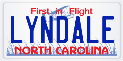 NC license plate LYNDALE