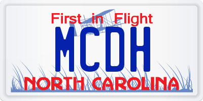 NC license plate MCDH