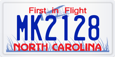 NC license plate MK2128