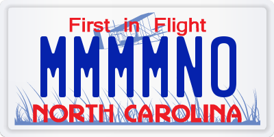 NC license plate MMMMNO