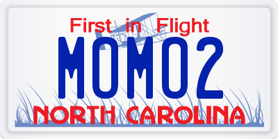 NC license plate MOMO2