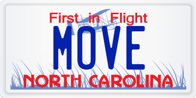 NC license plate MOVE