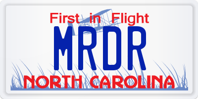 NC license plate MRDR