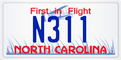 NC license plate N311